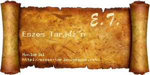 Eszes Tarján névjegykártya